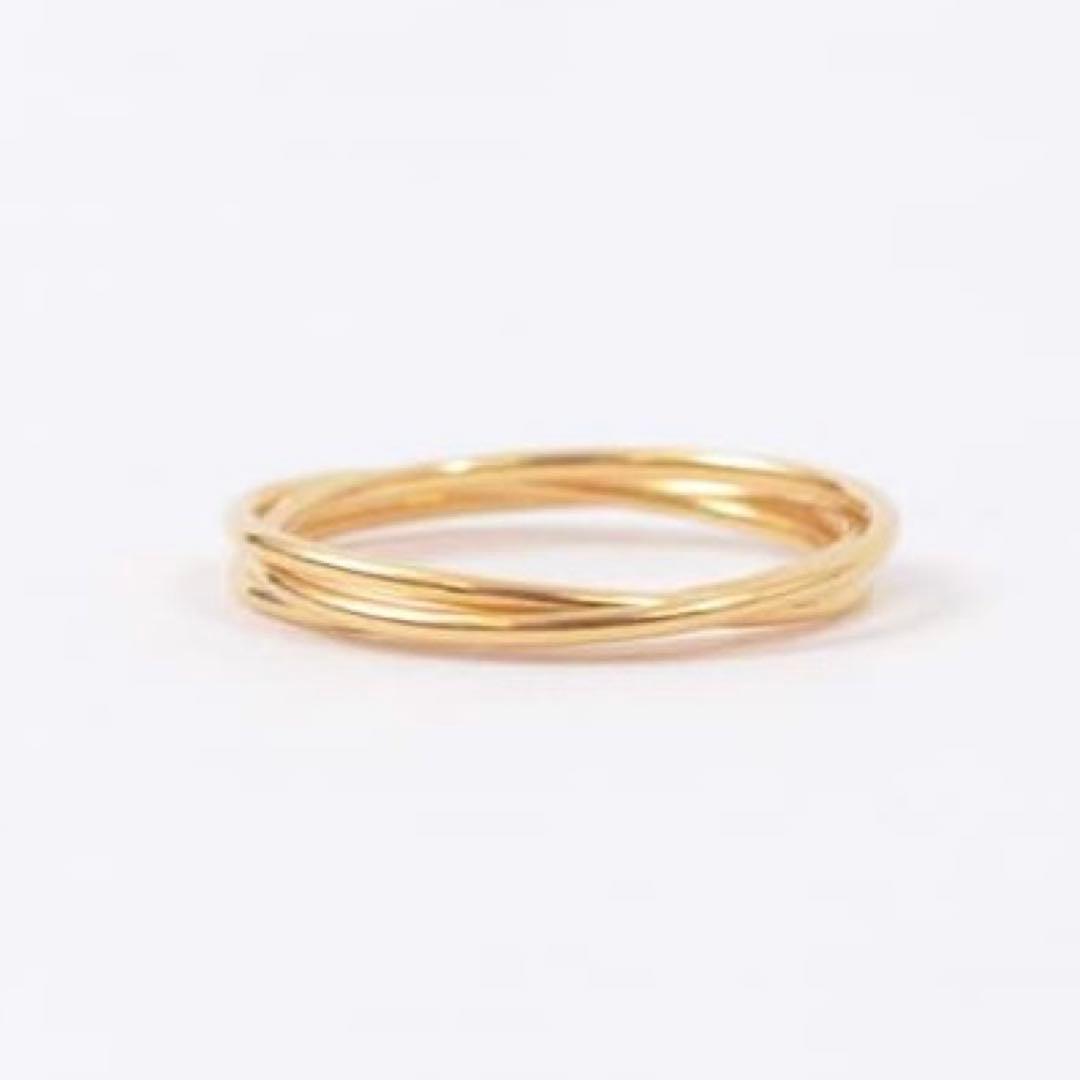 Hirotaka ヒロタカ K18 プロミスリング　3連　9号