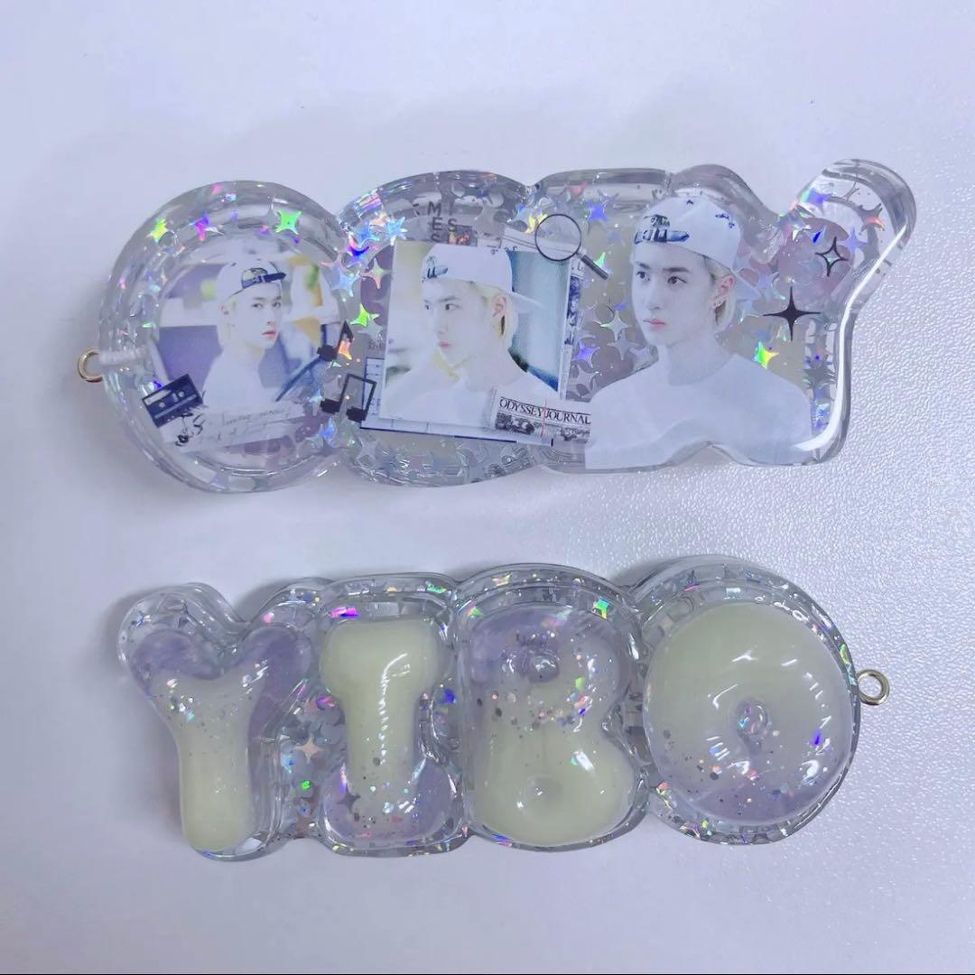 王一博 厚いレジン置物です&バッグチャームに&ナイトライトにもなります❣️9点③