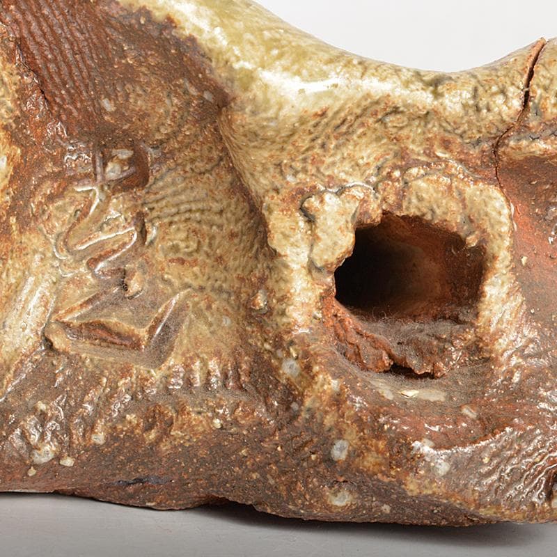 信楽焼 克銘 手のひらに羅針盤 置物 手のオブジェ F R5961B