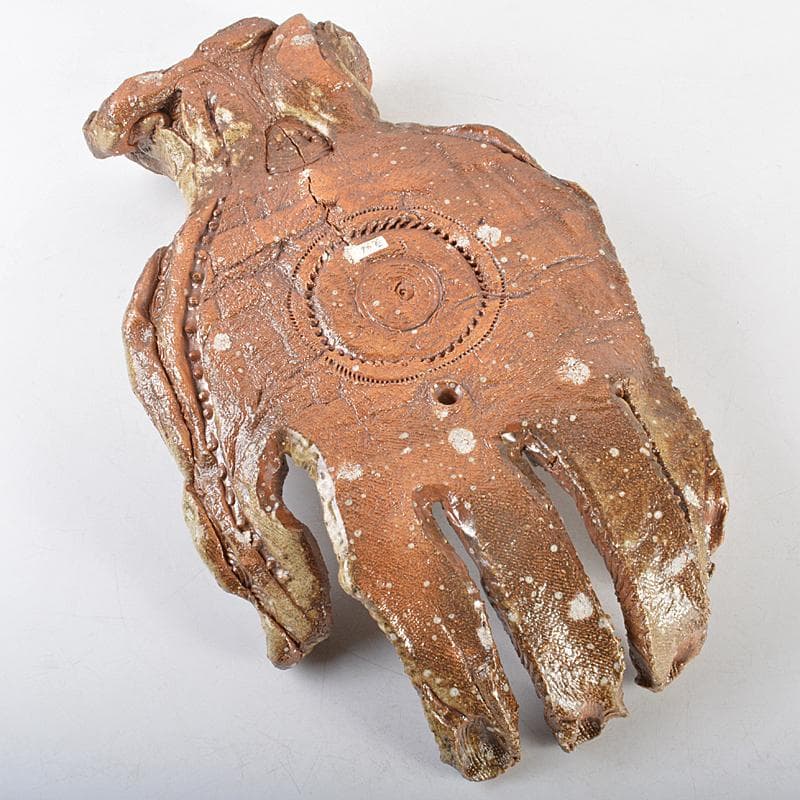 信楽焼 克銘 手のひらに羅針盤 置物 手のオブジェ F R5961B - メルカリ