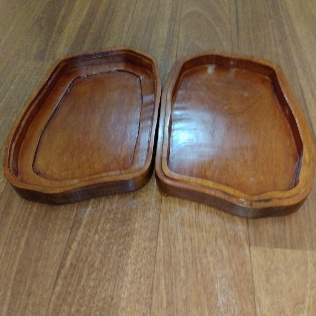 硯 箱付 松 重さ1.75kg 書道 習字 スズリ 毛筆 フデ 墨 【端渓硯？】