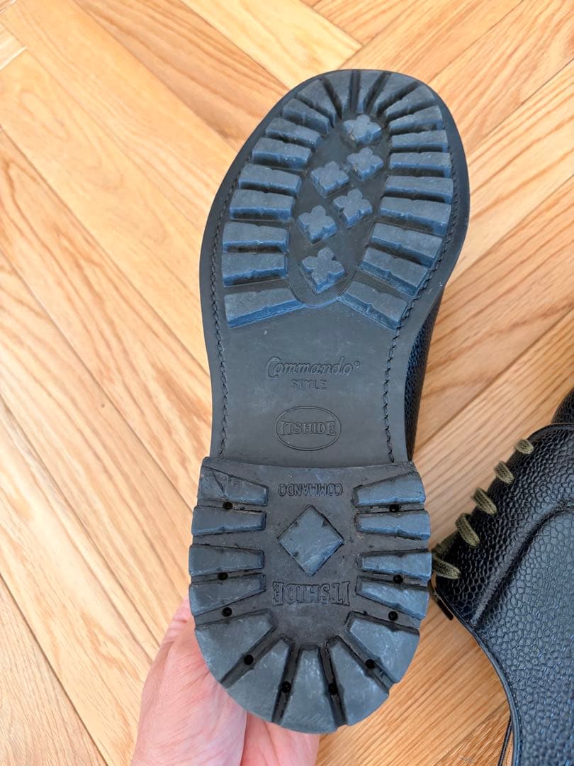 SANDERS MilitaryDerby CommandSole シボ加工