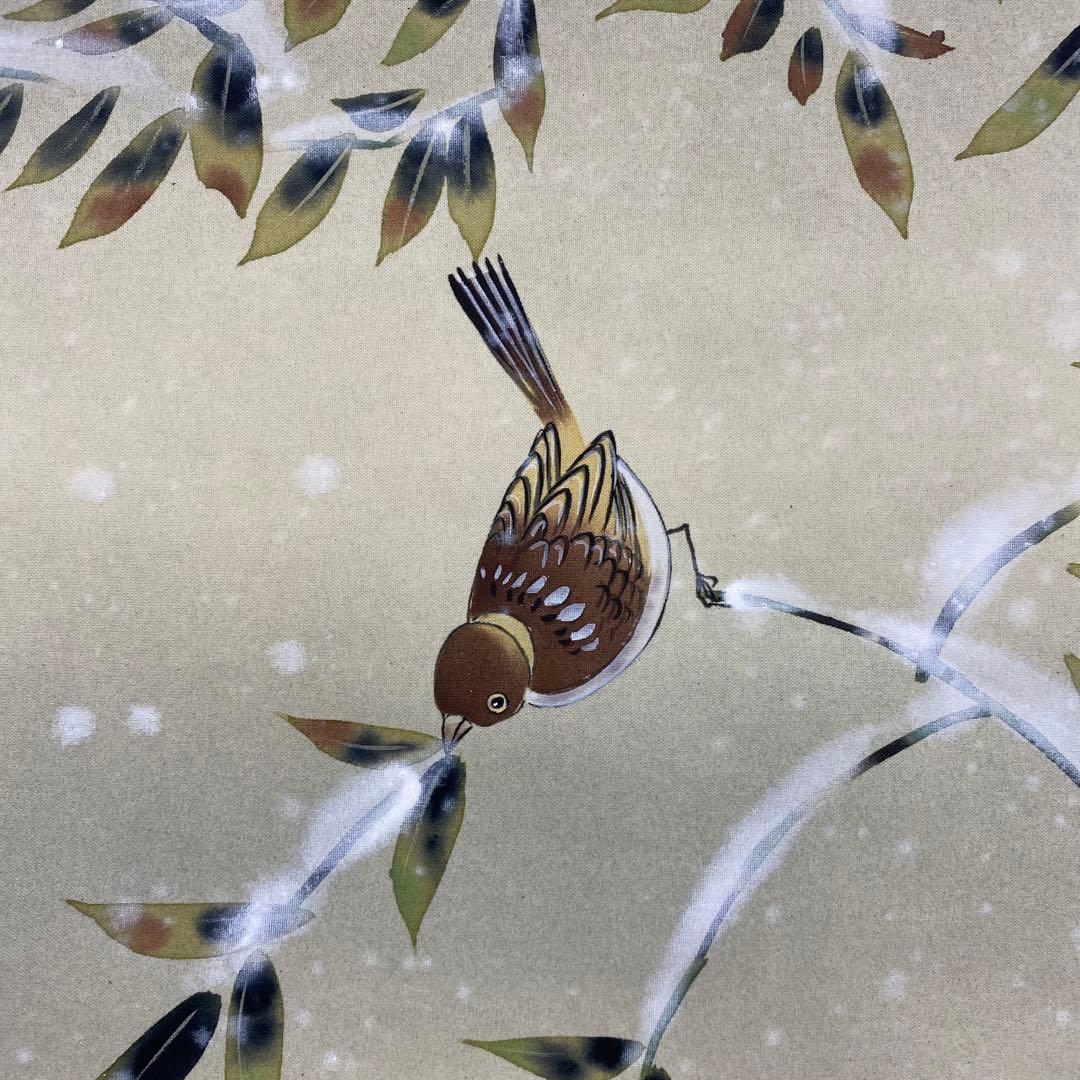 美品 掛け軸 観山作 雪中南天図 共箱 花鳥 厄除け 縁起物 - メルカリ