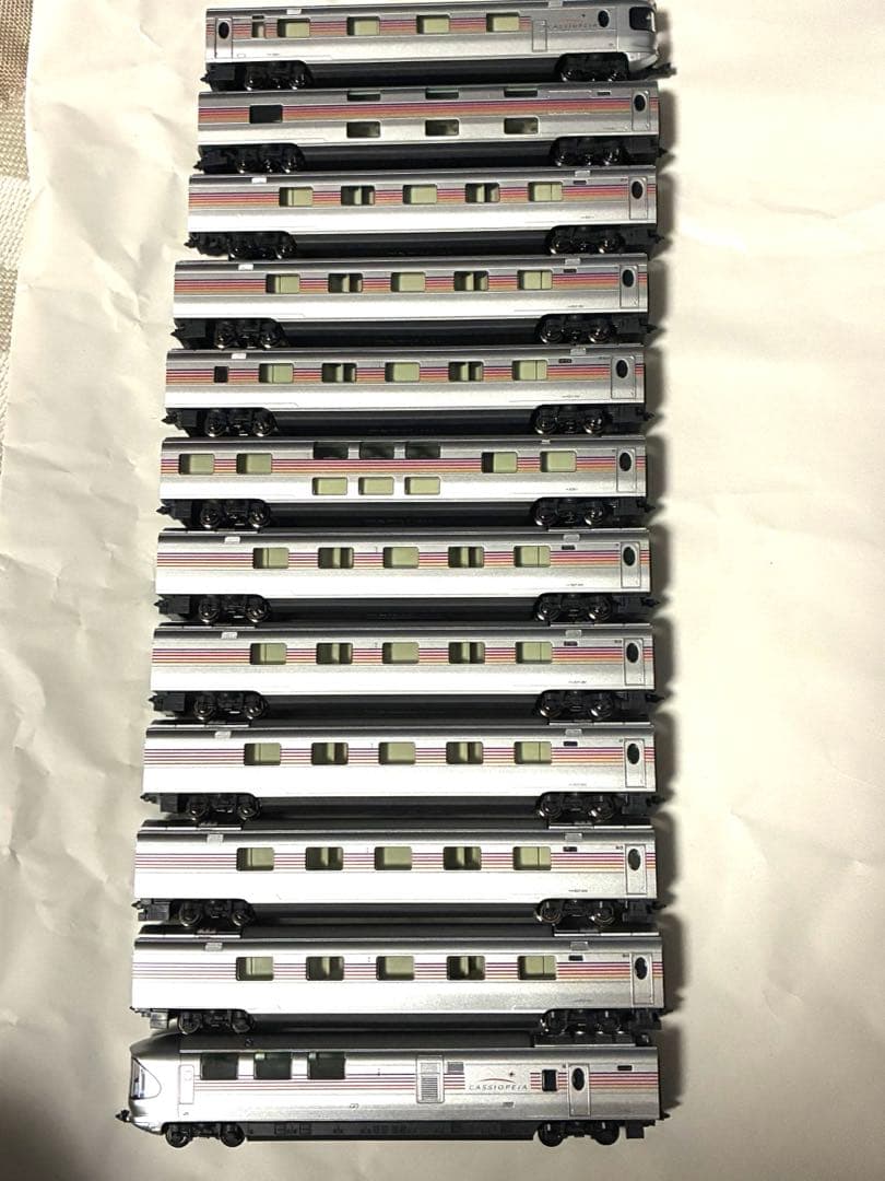 E26系カシオペア客車12両　tomix ライト点灯確認済