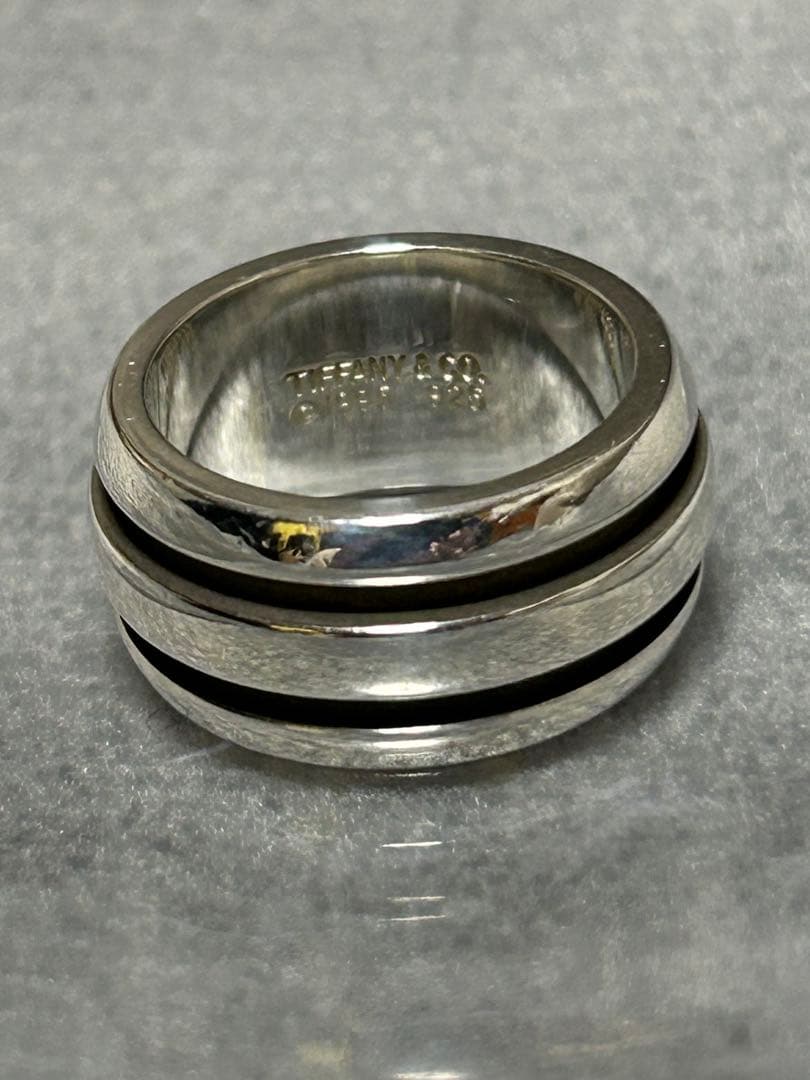 Tiffany&co. ティファニーグルーブド ダブルライン10号シルバーリング