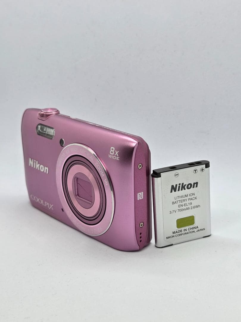 【スマホ転送OK】ニコン NIKON COOLPIX A300 ピンク デジカメ COOLPIX ニコン コンデジ Nikon A300 ピンク 中古 Wi-Fi搭載 SDカード