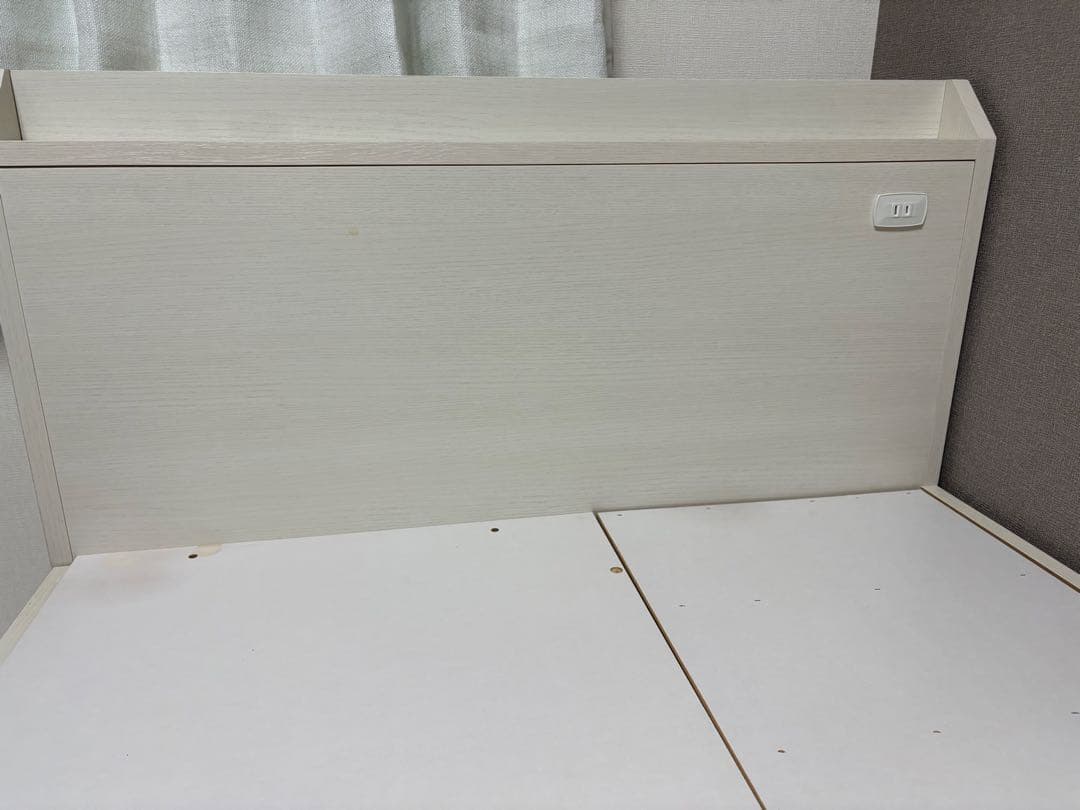 シングルベッドフレーム 引き出し付き ホワイト