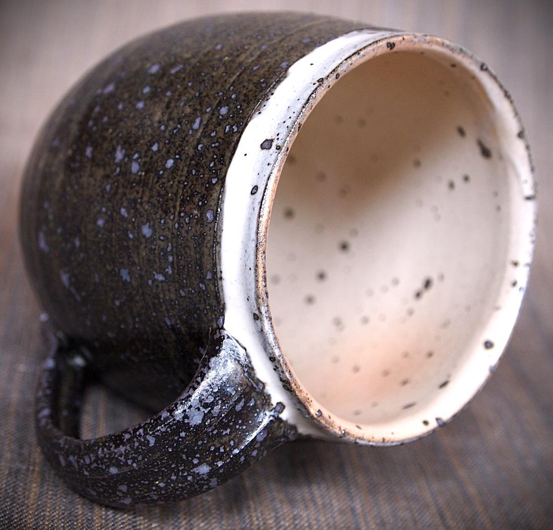 新作☆中里太亀【師＆父：中里隆】唐津粉引黒マグカップA