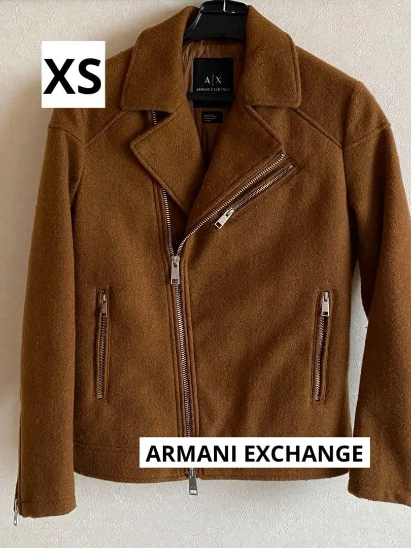 EMPORIO ARMANI ◇ ライダースジャケット レザージャケットブラウン