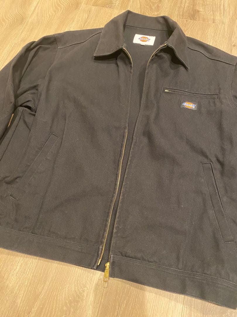 Dickies ブラック 短丈 ワークジャケット M