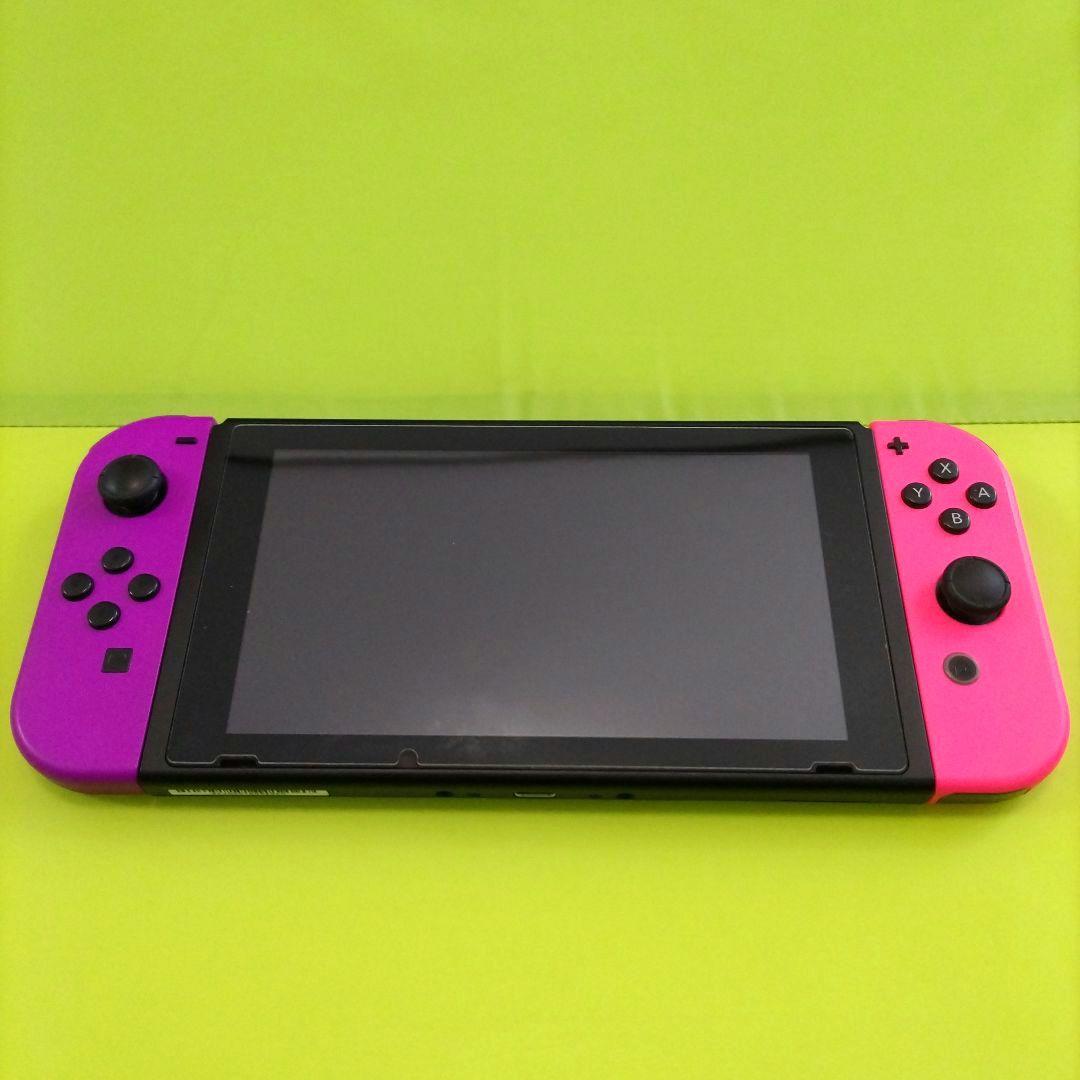 Nintendo Switch 本体一式 ジャンク ネオンパープル ネオンピンク