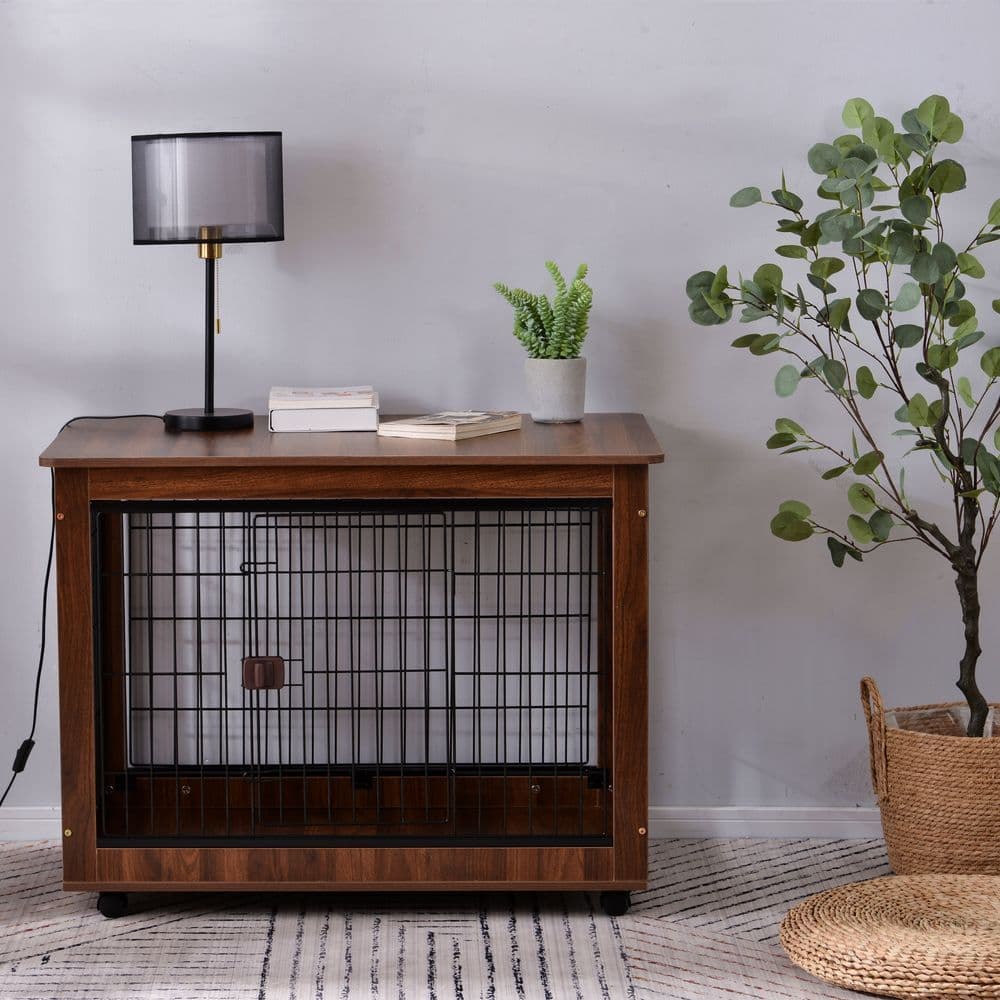 犬 ケージ 屋根付き 木目調 サークル 犬 犬用 ペット ペット用