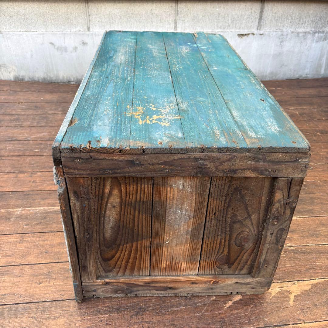 昭和レトロ 古道具 アンティーク もみじ柄 木箱 飾り棚 収納ボックス