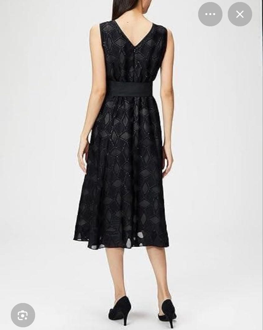 新品タグ付き【グレースコンチネンタル】メタリックキカジャガードドレス