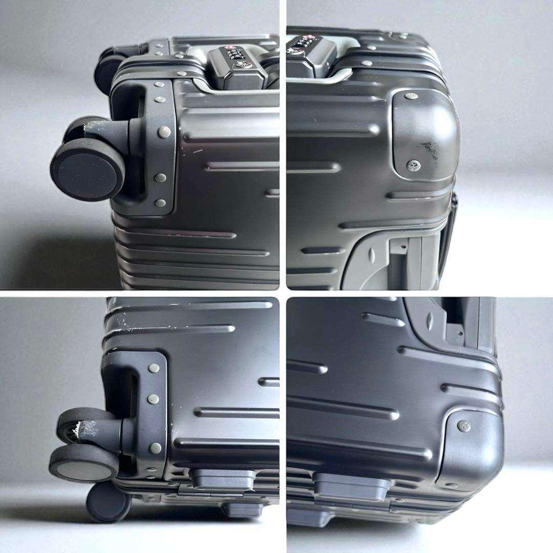 希少 ガンメタ調】イノベーター 4輪アルミスーツケース36L 機内持ち込み