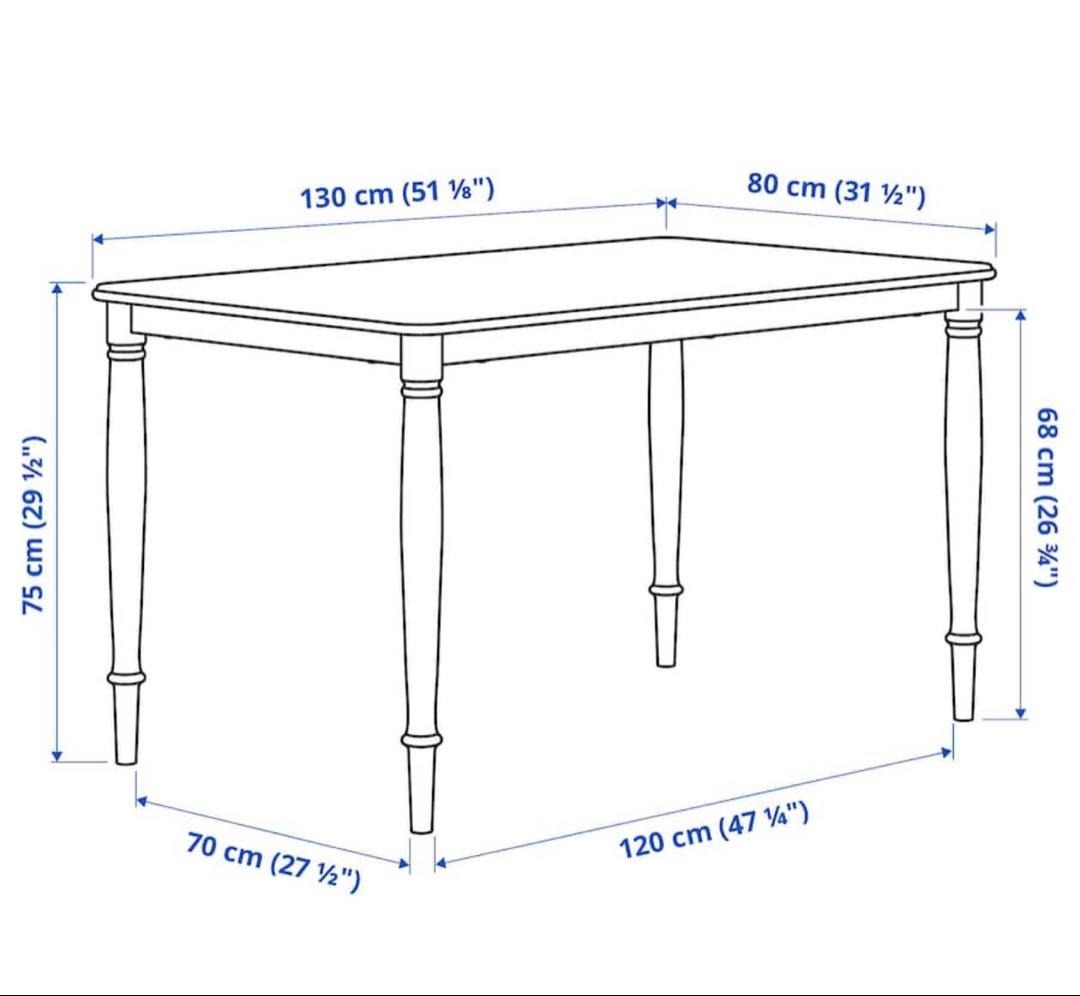 adl almira 　IKEA ダイニング5点セット　4人掛け　ブラック