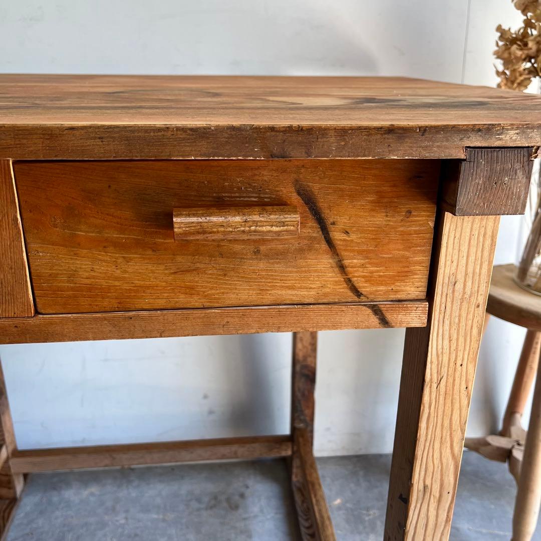 アンティーク 平机 テーブル 無垢材 デスク z484