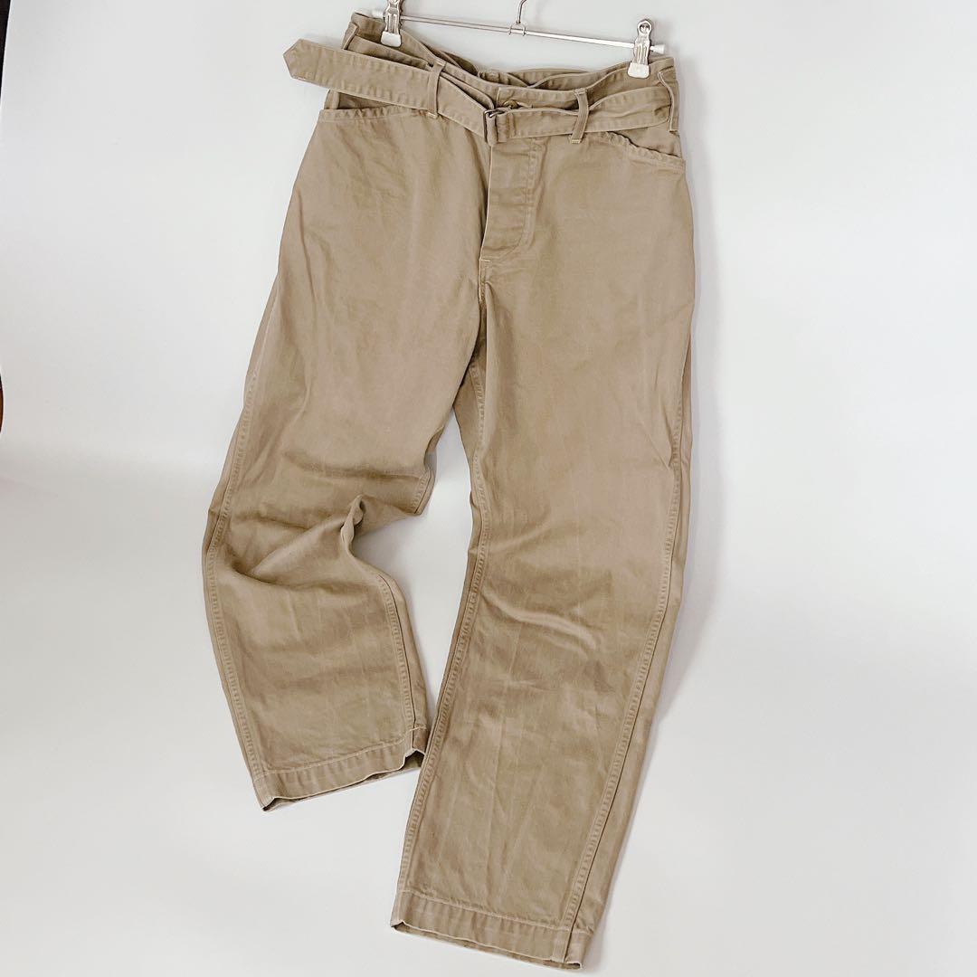 COMOLI コモリ ベルテッドチノパンツ コモリ ベルテッドチノパン