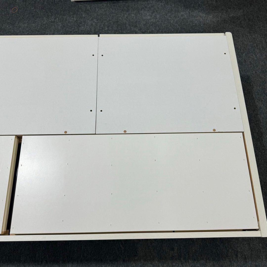 ニトリ シングル ベッドフレーム 収納付き フレームのみ 白 d3598