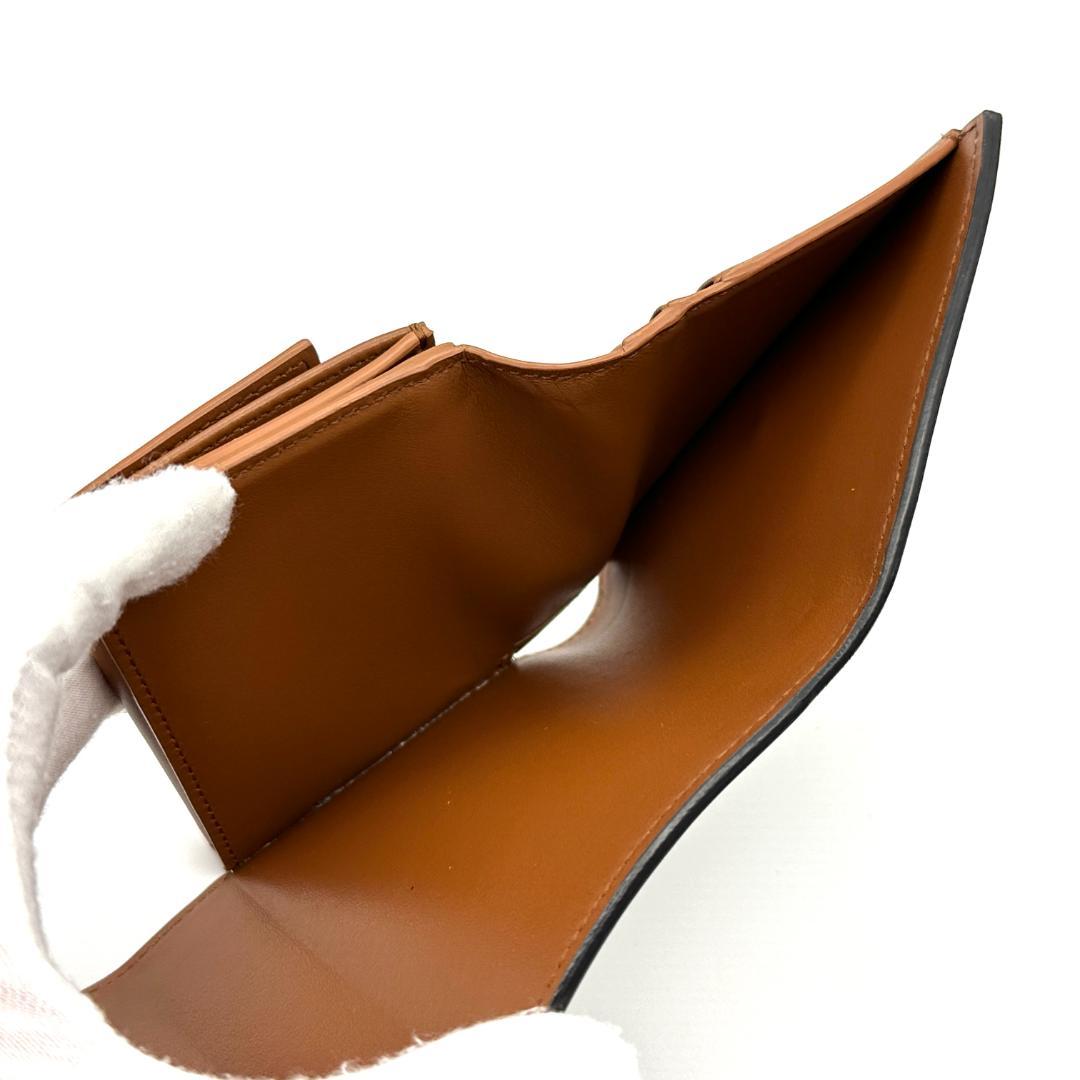 【極美品】セリーヌ　トリオンフ　スモール フラップウォレット 折財布　ブラウン