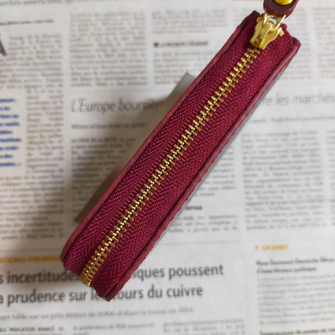 【山吹の里】ルガトショルダー　ワイン　L字ファスナーウォレット