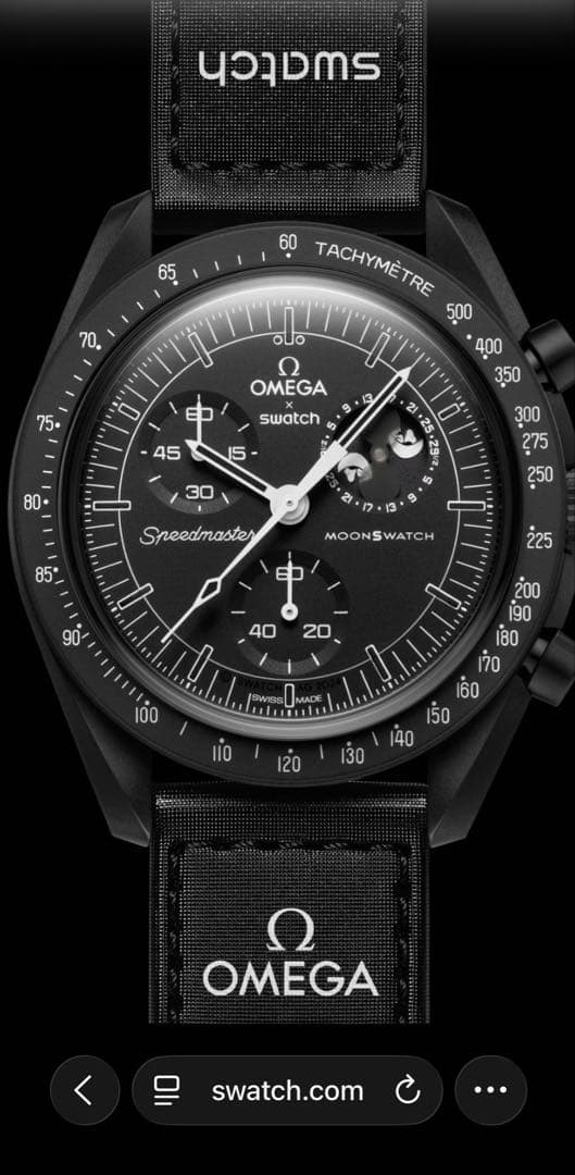 Snoopy x OMEGA x Swatch MoonSwatch黒