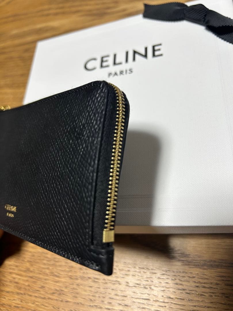 ★★★ちゃま★★★12/30迄★セリーヌ★ジップ付ロングカードホルダー★