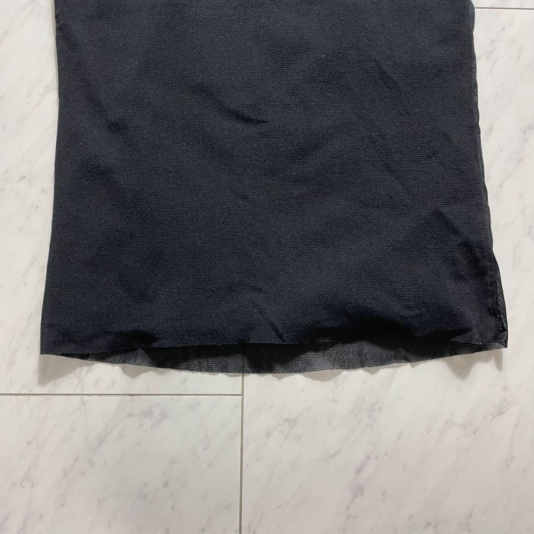 Vivienne Tam ノースリーブトップス 花柄刺繍 パワーネット 黒