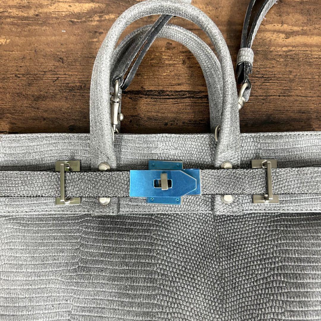 MUL ホワイト消し加工 リザード型押しレザー S