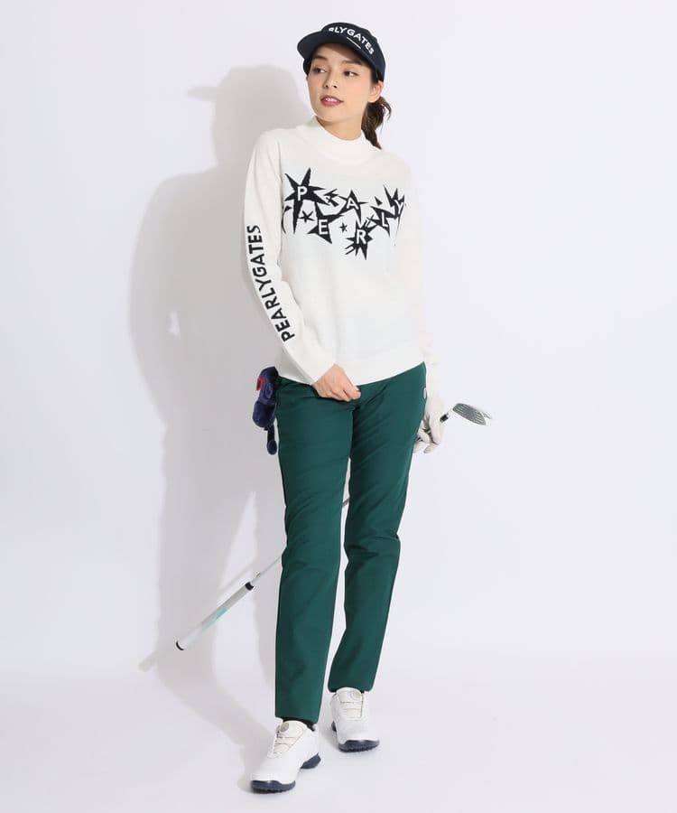 ★美品★PEARLY GATES　ニットベスト付きジャガードロゴニット　サイズ0