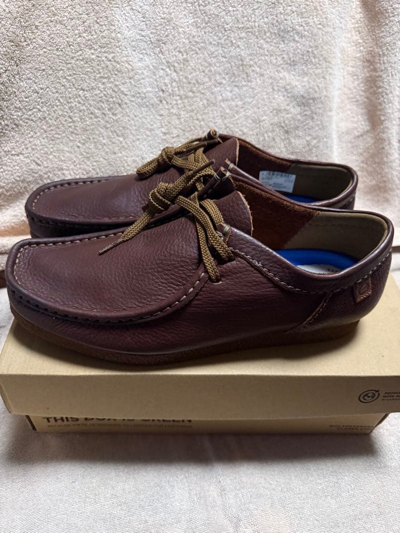 最終値下げクラークス clarksブラウンレザー モカシンシューズ新品未使用