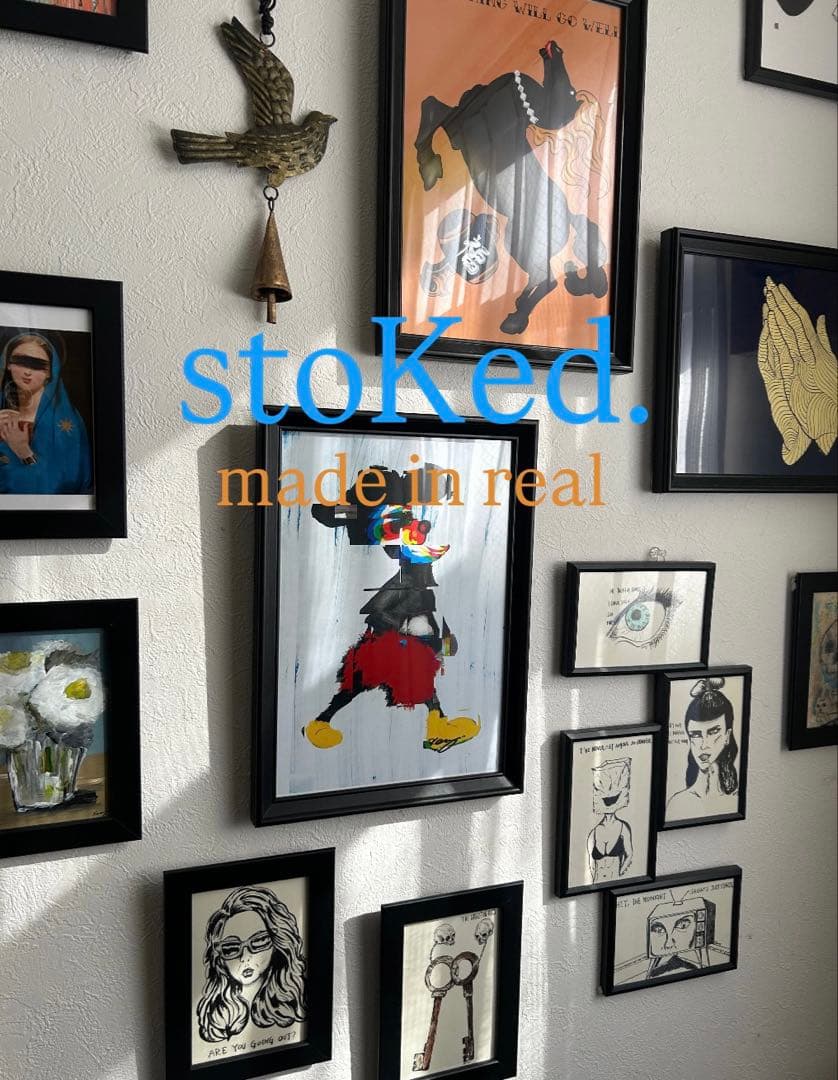 原画/抽象画/モダンアート/インテリア/アクリル画 OLD TIGER(虎波)