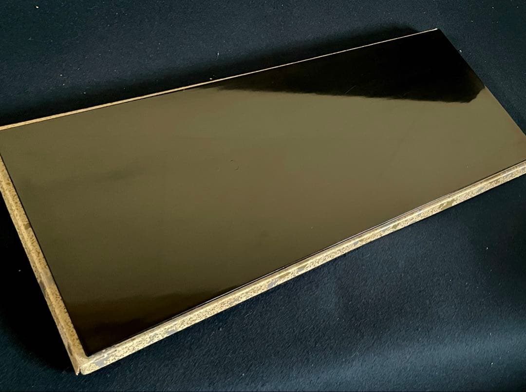 良品 祖 和紙張 真塗 炉 長板 紙箱 茶道具 27 ◎USED X番