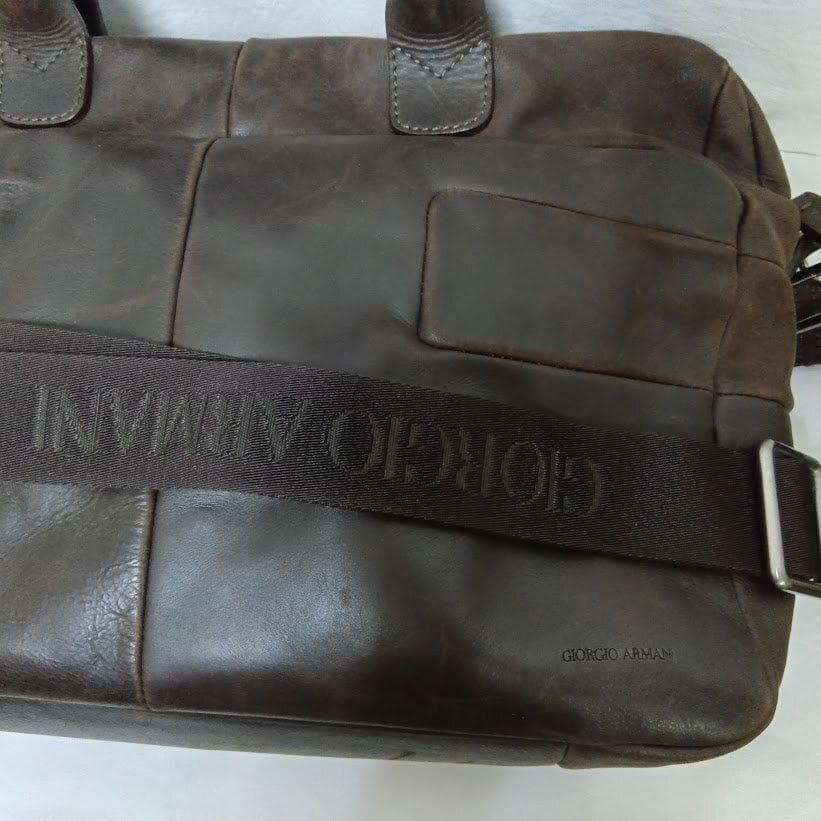 ジョルジオ・アルマーニ☆レザー 2WAY ビジネスバッグ