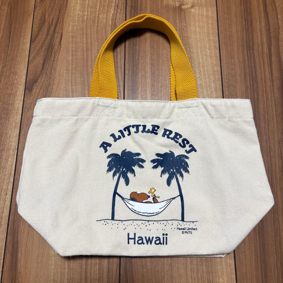 ハワイ限定　日焼けスヌーピー サーフィン リラックス トートバッグ 2点セット