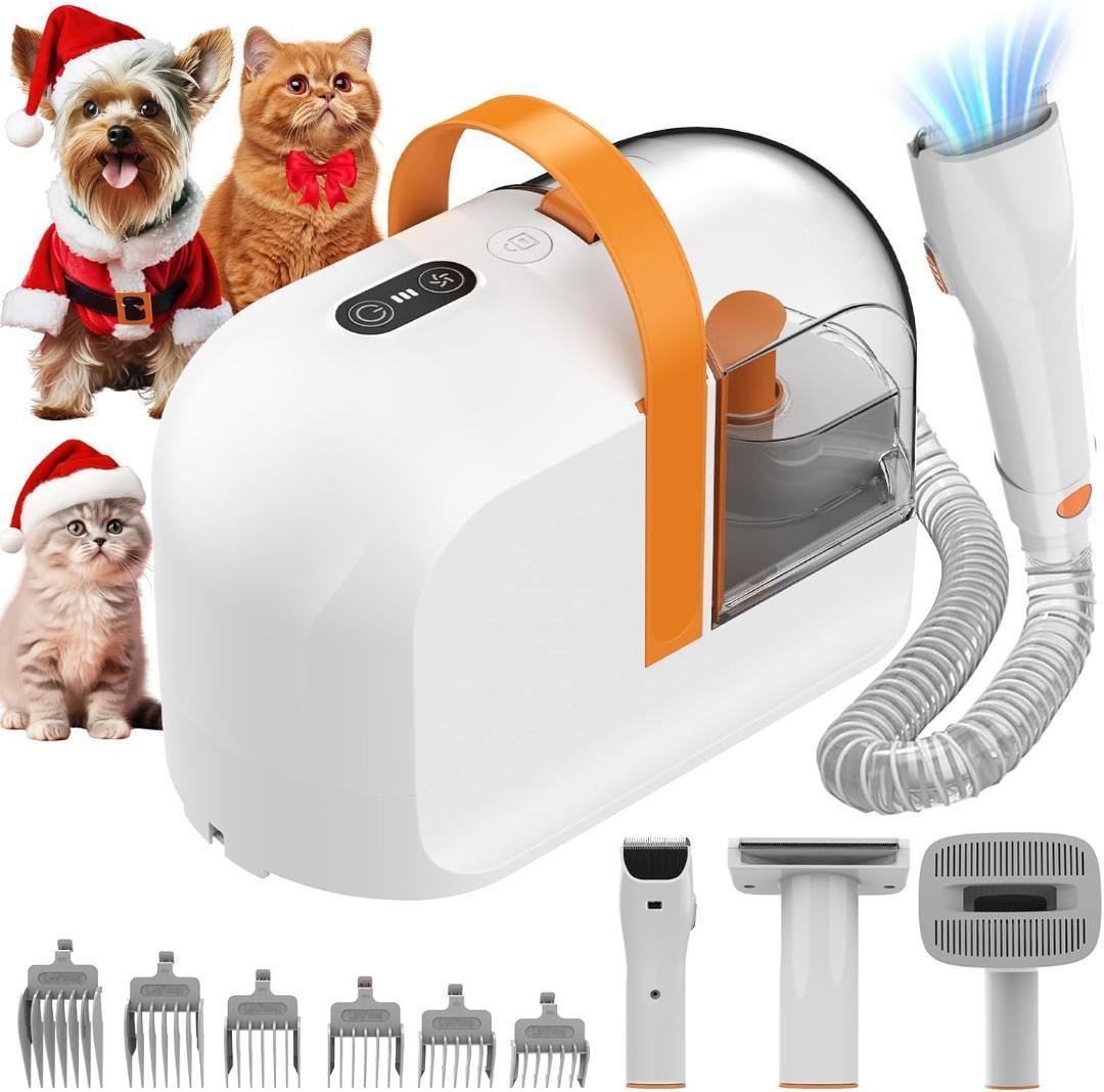 抜け毛対策 換毛期に！犬猫用バリカン 掃除機付 グルーミング トリミング