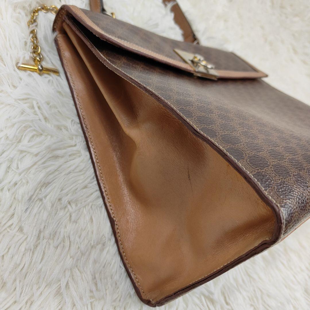 CELINE　ハンドバッグ　トリオンフ　マカダム　ガンチーニ　PVC　レザー