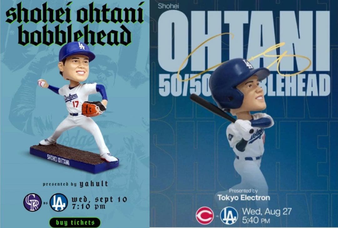 50/50セット】9/10 スタジアム限定 大谷翔平50/50達成ボブルヘッド