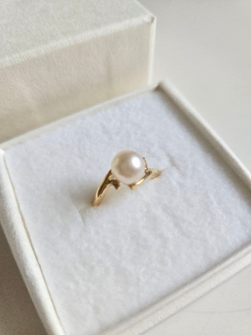 新品同様☆ミキモト MIKIMOTO K18 パール リング 11.5号