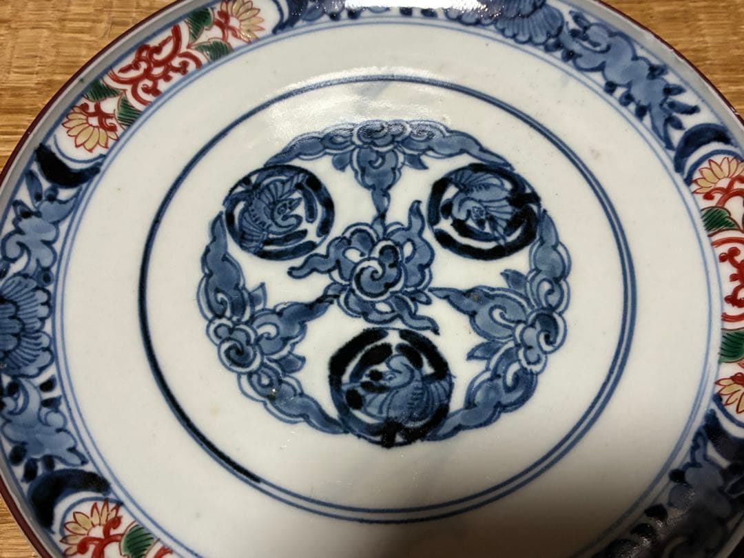 古い 古伊万里 色絵 蓋物 【富貴長春】銘あり 菓子器 菓子鉢 中国骨董 希少