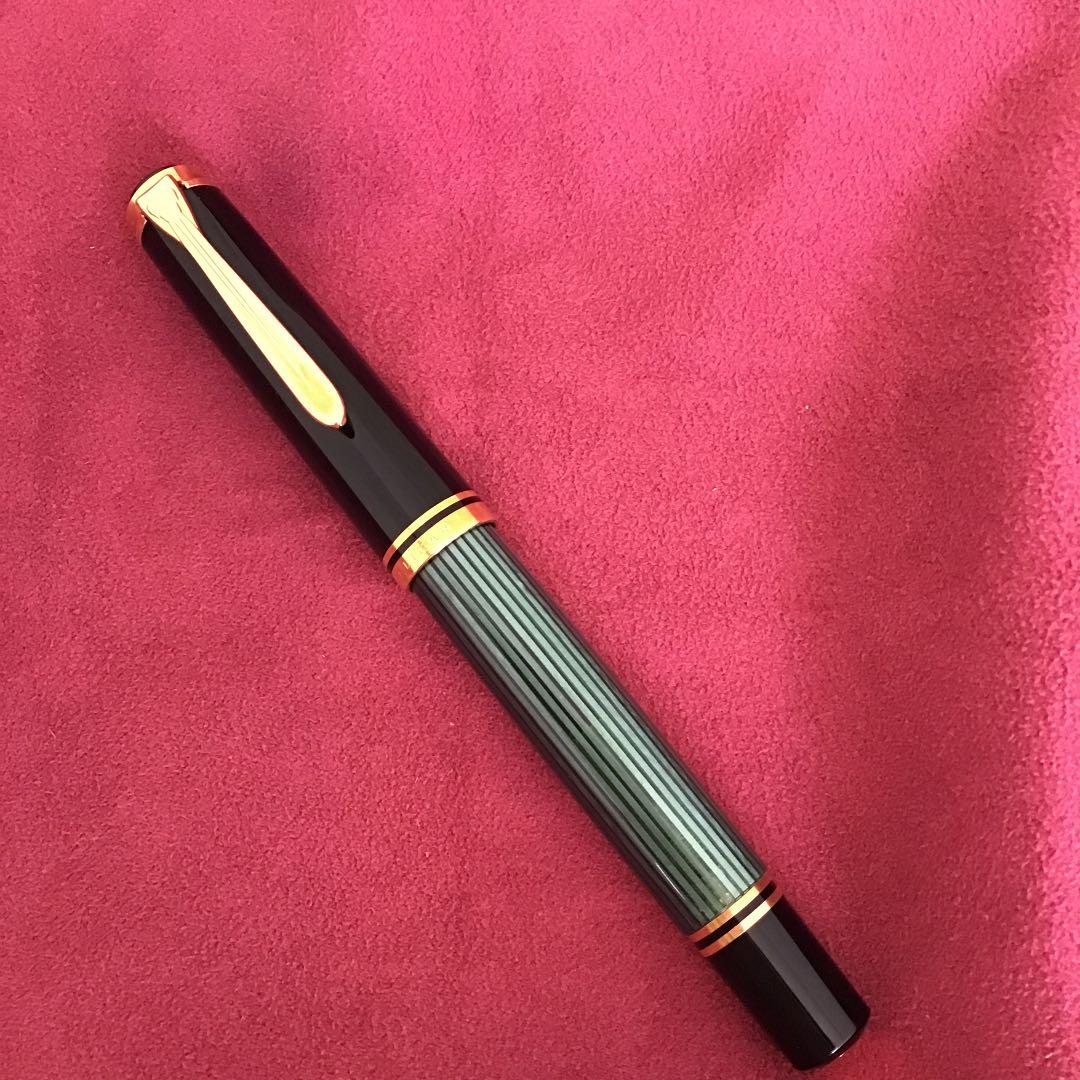 ペリカンスーベレーン赤縞14C 585 万年筆ヴィンテージ筆記具ドイツ