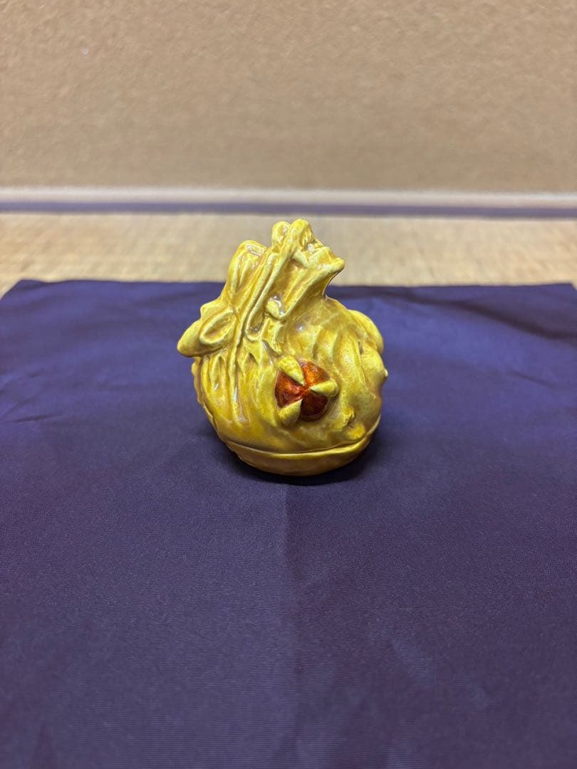 中村翠嵐 黄交趾 龍香合 交趾 干支 京焼 龍 正月