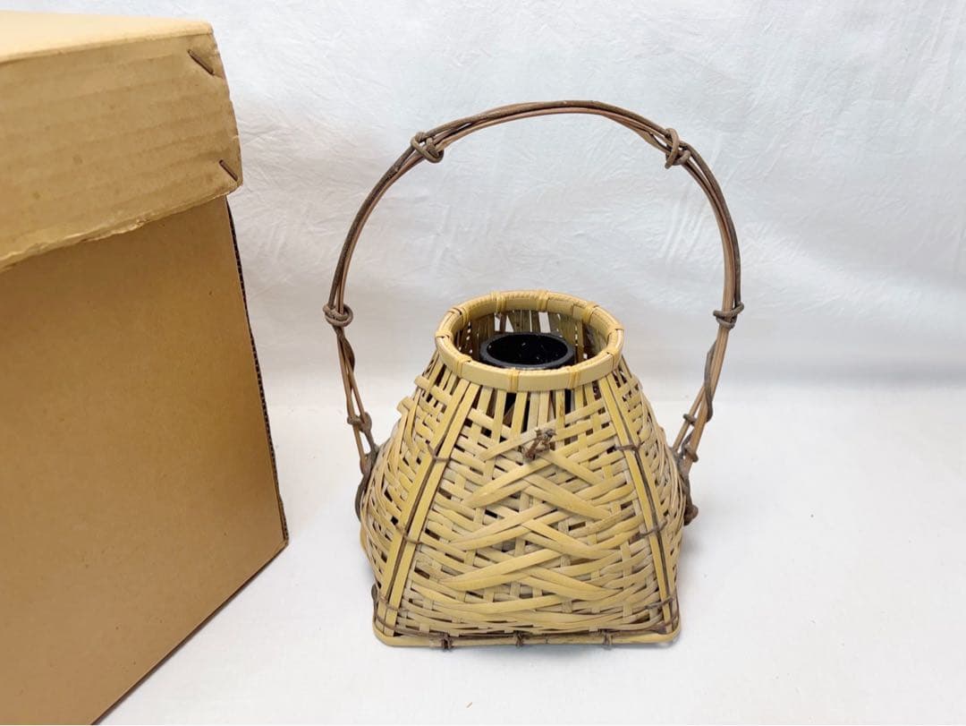 手塚祥堂（手塚央） 紅地千羽鶴文 水指 共箱 東キ7-1214①