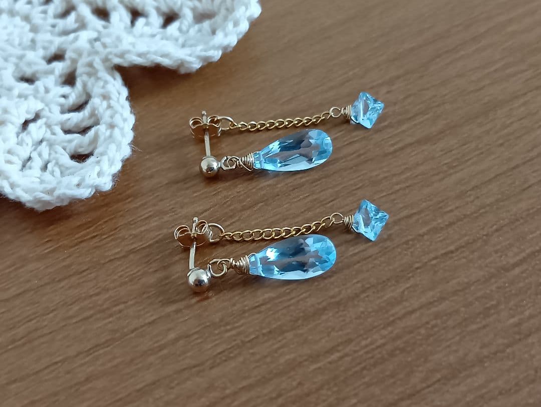 454 14kgfピンクアメジストリーフカットのチャーム