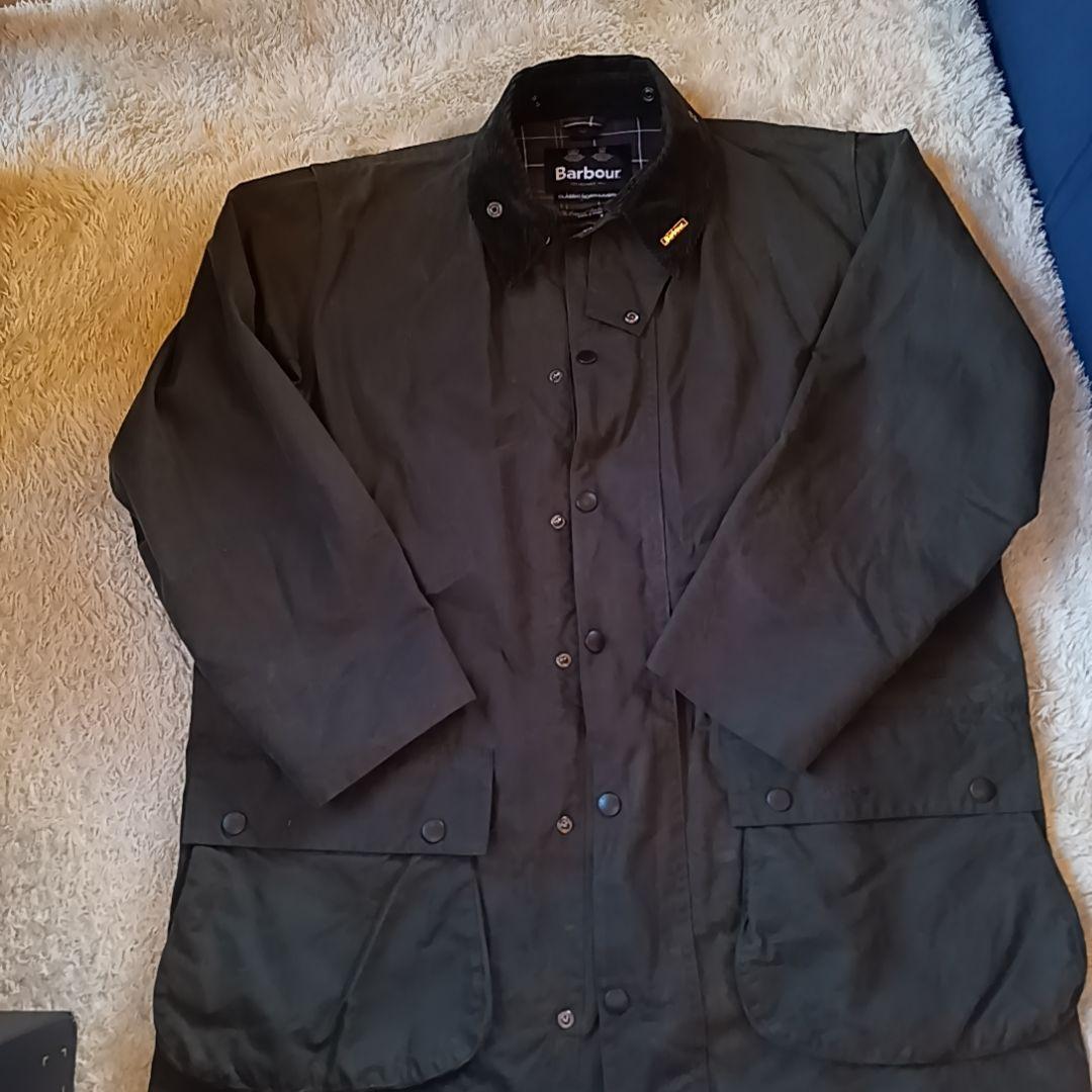 美品　現行タグ　Barbour　クラシック　ノーザンブリア　オリーブ