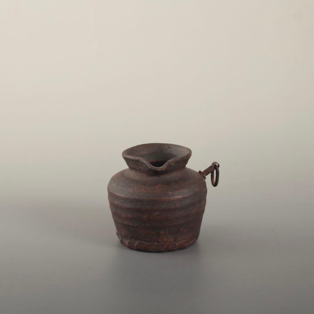 古備前 雀口 掛花入 小徳利 古備前鳶口 古美術 古道具 アンティーク 備前徳利