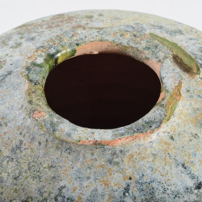 中国 漢緑釉 銀化 穀物倉 C 9229