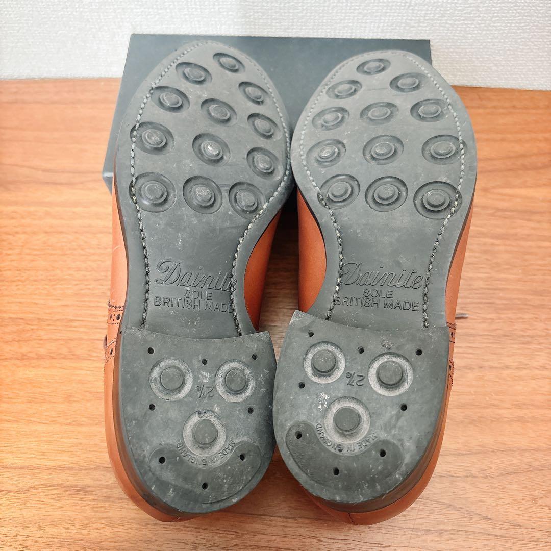 美品 REGAL 外羽根 メダリオン ストレートチップ ブラウン 25㎝