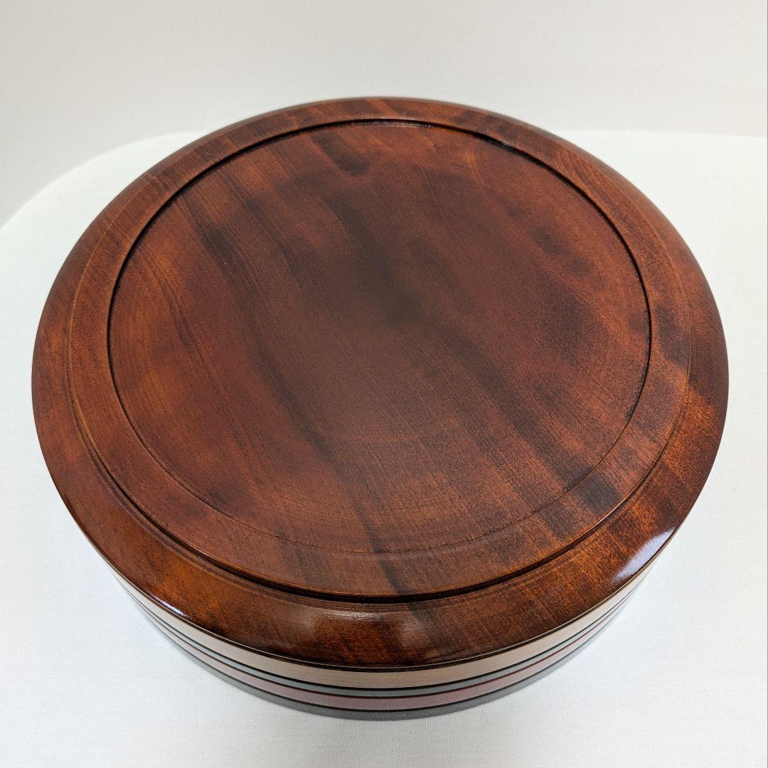 コマ二段丸重とコマ小器11碗 香川漆器　独楽塗