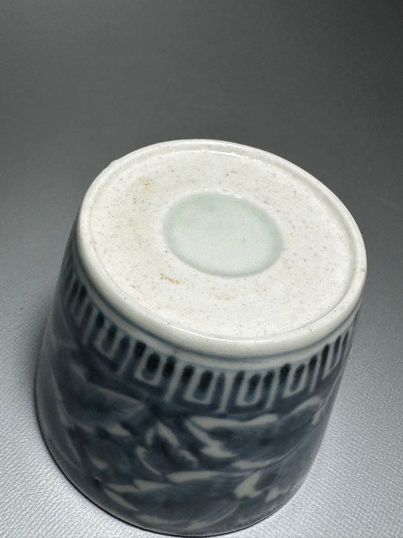 古伊万里 染付 花紋様 そば猪口 5客セット 無傷